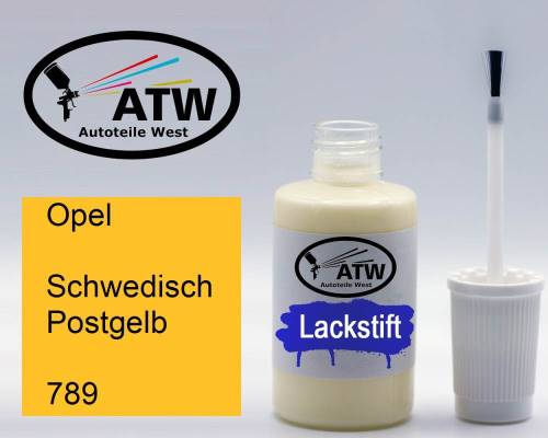 Opel, Schwedisch Postgelb, 789: 20ml Lackstift, von ATW Autoteile West.